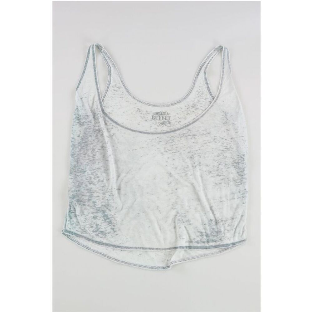 Gorilla Buffet Womens Two Tone Basic T-Shirt, Blue, XS, DM